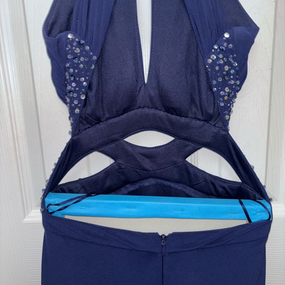 Morgan & Co. Royal Blue Dress with Beaded Details - Picture 5 of 7